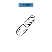 Nail file icons  symbol vector elements for infographic web