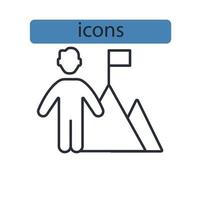 iconos de audacia símbolo elementos vectoriales para web infográfico vector