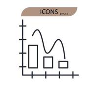 recession icons symbol vector elements for infographic web