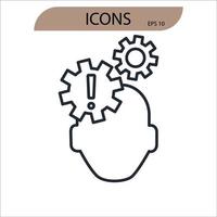 attention icons symbol vector elements for infographic web