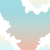 Clouds in the sky atmosphere gradient vector illustration