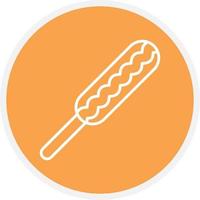 Corndog Line Circle vector