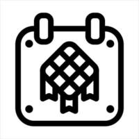 ilustración de vector de icono de ketupat gratis