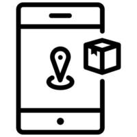 Free Shipment Tracking Glyph Icon vector