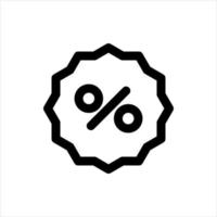 Present and Sale discount line icon vector