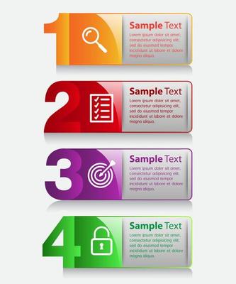 Colorful 4-step Infographic