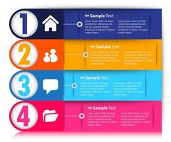 Colorful 4-step Infographic vector