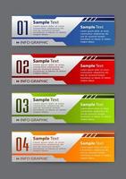 Colorful 4-step Infographic xxxxx vector