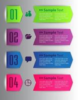 Colorful 4-step Infographic vector