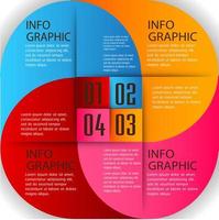 colorida infografía de 4 pasos vector