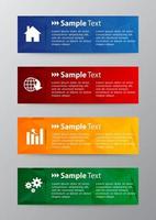 colorida infografía de 4 pasos vector