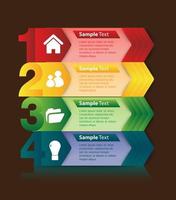 Colorful 4-step Infographic vector