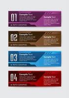 Colorful 4-step Infographic vector