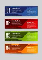 Colorful 4-step Infographic vector