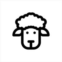 sheep line icon vector