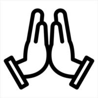 Free Pray icon isolated on white background. Pray icon in trendy design style. vector