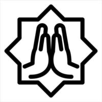 Free Pray icon isolated on white background. Pray icon in trendy design style. vector