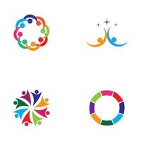 Community, network and social icon design template vector