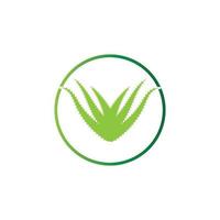 Aloe vera logo vector ilustration template