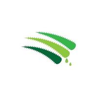 Aloe vera logo vector ilustration template