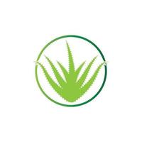 Aloe vera logo vector ilustration template