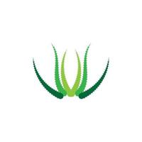 Aloe vera logo vector ilustration template