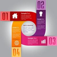 Colorful 4-step Infographic vector