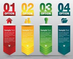 colorida infografía de 4 pasos vector