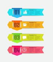 Colorful 4-step Infographic vector