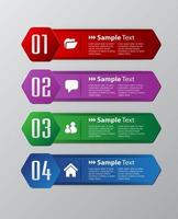 Colorful 4-step Infographic vector