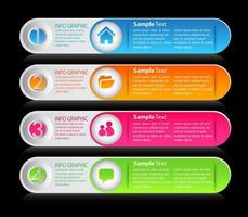 Colorful 4-step Infographic vector