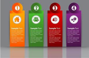 Colorful 4-step Infographic vector