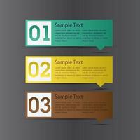 Colorful 3-step Infographic vector