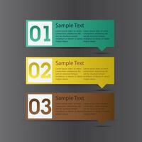 Colorful 3-step Infographic vector