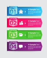 Colorful 4-step Infographic vector