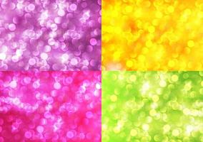 Colorful Bokeh Background Set vector