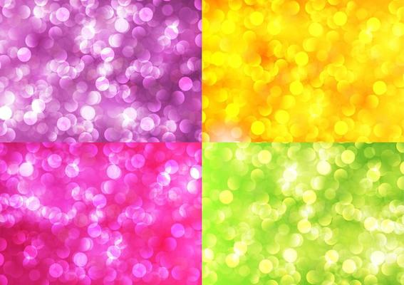 Colorful Bokeh Background Set