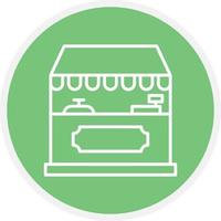 Food Stall Line Circle vector