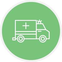 Ambulance Line Circle vector