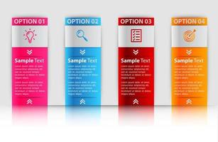 Colorful 4-step Infographic vector