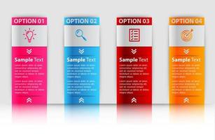 Colorful 4-step Infographic vector