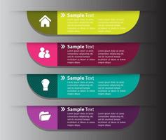 Colorful 4-step Infographic vector