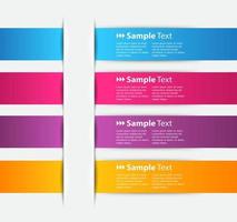 Colorful 4-step Infographic vector