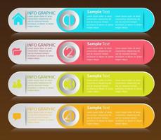 colorida infografía de 4 pasos vector