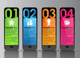 Colorful 4-step Infographic vector