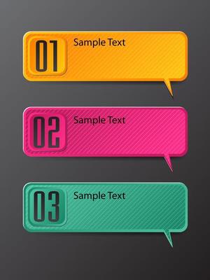 Colorful 3-step Infographic
