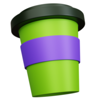 xícara de café de renderização 3d isolada png