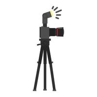 digital camera with tripod vector