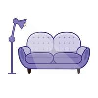 Comfortable modern sofa  furniture for living room vector