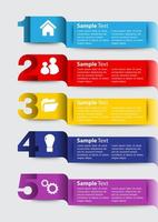 Colorful 5-step Infographic vector